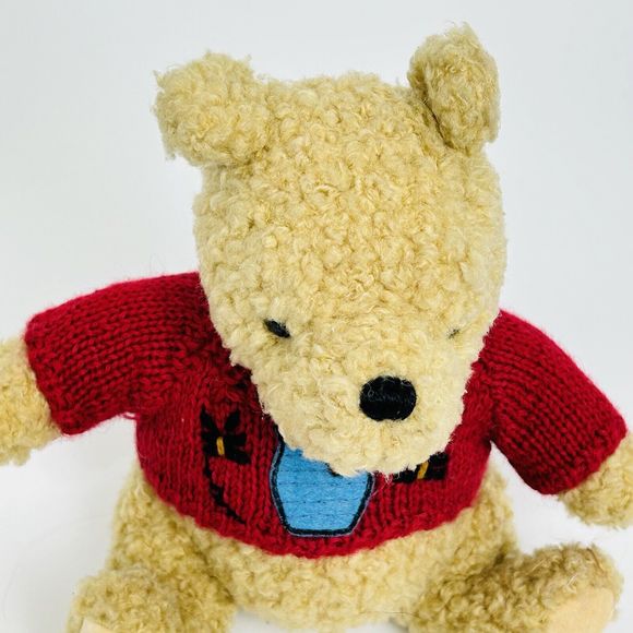 Vintage Pooh Plush Disney GUND Embroidered Honey Jar Stuffie Toy - Picture 4 of 11